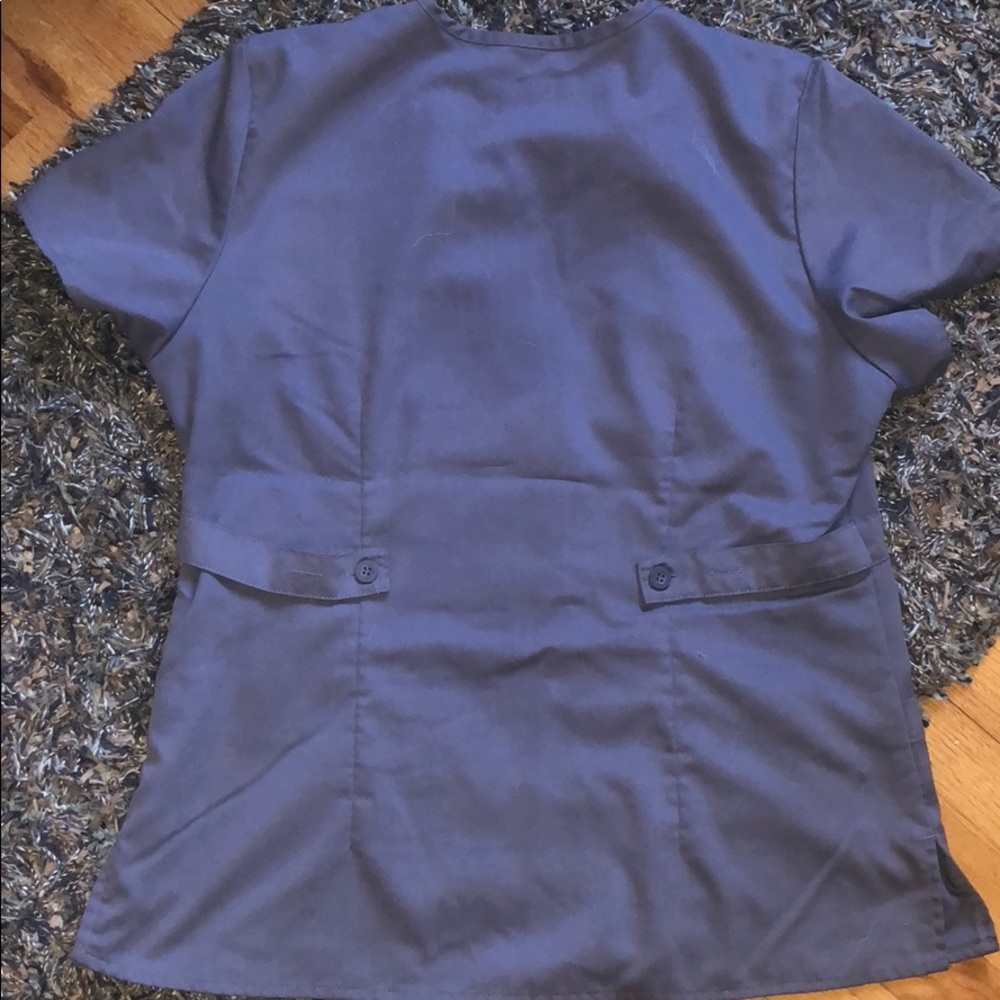 gray Scrub Top - Picture 3 of 3